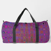 Psychedelische Groovy Magenta Retro Atoomgolven Plunjezak (Achterkant)