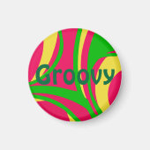 Psychedelische Groovy Magneet (Voorkant)