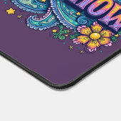 Psychedelische Groovy "Mellow" Retro Hippie Art Bureaumat (Hoek)