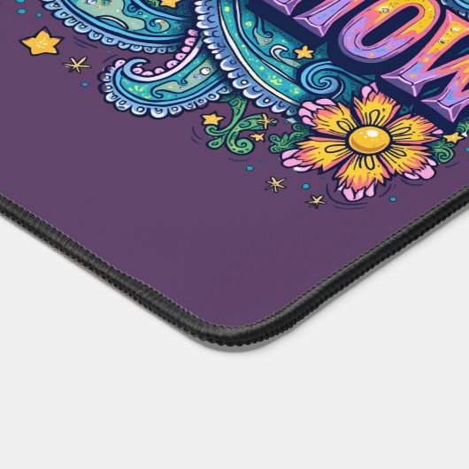 Psychedelische Groovy "Mellow" Retro Hippie Art Bureaumat (Hoek)