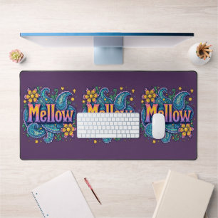 Psychedelische Groovy "Mellow" Retro Hippie Art Bureaumat