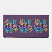 Psychedelische Groovy "Mellow" Retro Hippie Art Bureaumat (Voorkant)