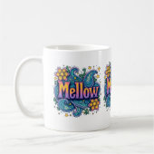 Psychedelische Groovy "Mellow" Retro Hippie Art Koffiemok (Links)