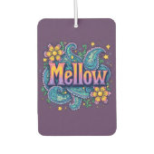 Psychedelische Groovy "Mellow" Retro Hippie Art Luchtverfrisser (Voorkant)