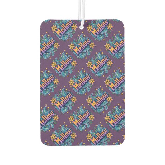 Psychedelische Groovy "Mellow" Retro Hippie Art Luchtverfrisser (Achterkant)