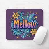 Psychedelische Groovy "Mellow" Retro Hippie Art Muismat (Met muis)