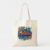 Psychedelische Groovy "Mellow" Retro Hippie Art Tote Bag (Achterkant)
