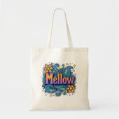 Psychedelische Groovy "Mellow" Retro Hippie Art Tote Bag (Voorkant)