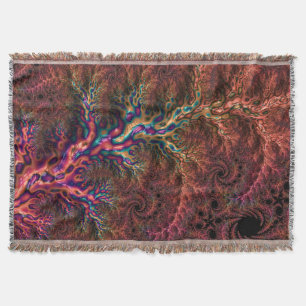 Psychedelische Groovy Trippy Funky Kleurrijke Frac Deken