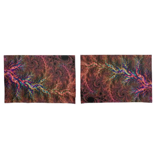 Psychedelische Groovy Trippy Funky Kleurrijke Frac Kussensloop (Voorkant-Set)