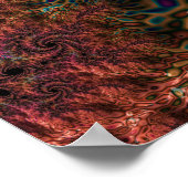Psychedelische Groovy Trippy Funky Kleurrijke Frac Poster (Hoek)