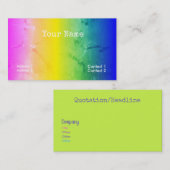 Psychedelische grunge regenboogstrepen visitekaartje (Voorkant / Achterkant)