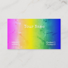 Psychedelische grunge regenboogstrepen visitekaartje