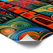 Psychedelische handpalmen 3 perfect poster (Hoek)