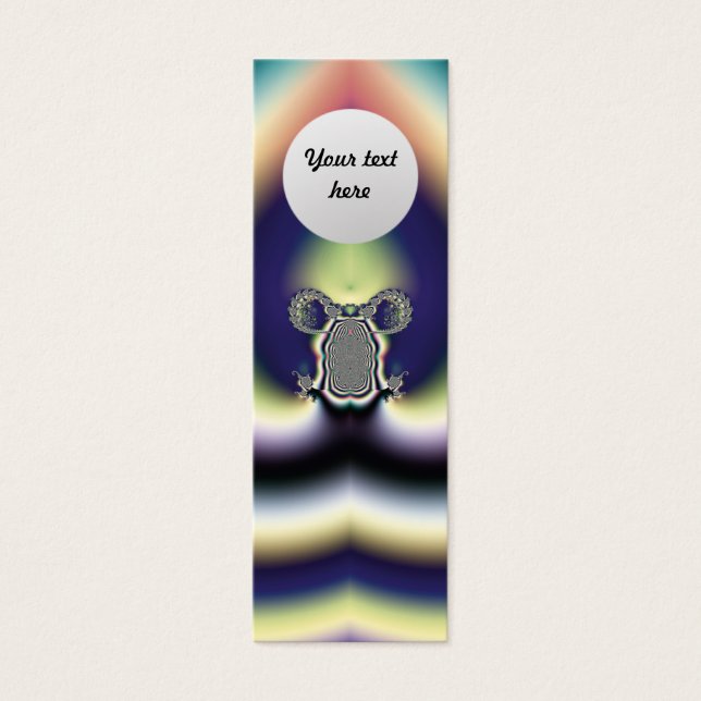 Psychedelische Hart Aangepaste bladwijzer Mini Visitekaartjes (Voorkant)
