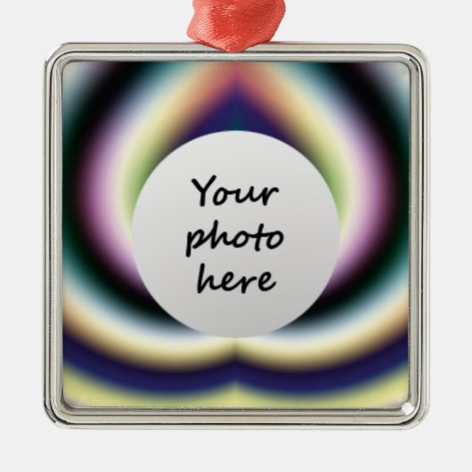 Psychedelische Hart Kerstboomversiering Metalen Ornament (Voorkant)