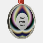 Psychedelische Hart Kerstboomversiering Metalen Ornament (Rechts)
