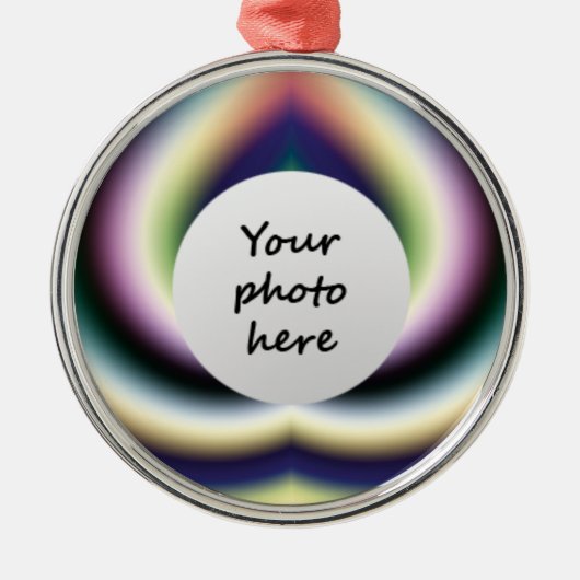 Psychedelische Hart Kerstboomversiering Metalen Ornament (Voorkant)