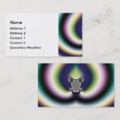 Psychedelische hart visitekaartje sjabloon (Voorkant / Achterkant)