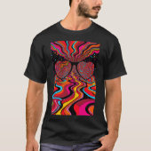 Psychedelische Hart Zonnebril T-shirt (Voorkant)