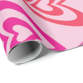 Psychedelische harten houden van Valentijnsdag Cadeaupapier (Rol Hoek)