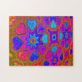 Psychedelische Harten Legpuzzel (Horizontaal)