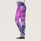 Psychedelische Hawaiiaanse Oerwoud Tattoos Bloemen Leggings (Links)