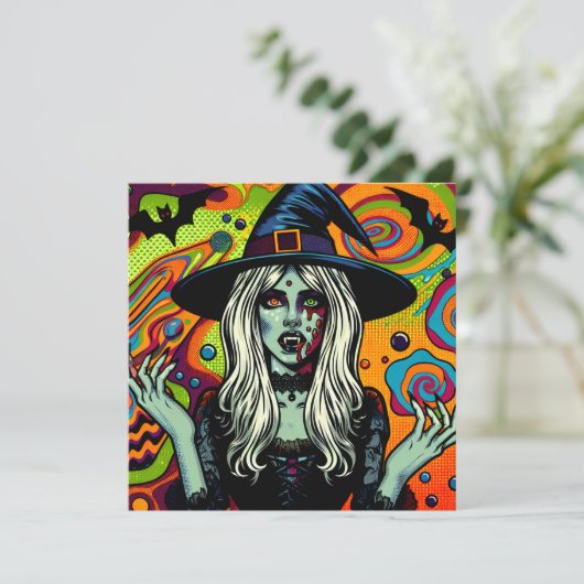 Psychedelische heks Halloween Party (Staand voorkant)