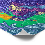 psychedelische hemelwolf poster (Hoek)