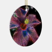 Psychedelische Hibiscus Flower-Ornament Keramisch Ornament (Rechts)