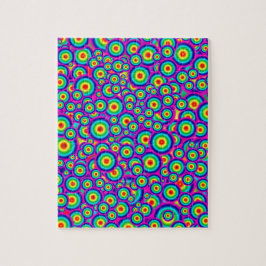 Psychedelische Hippie 60's Print Legpuzzel