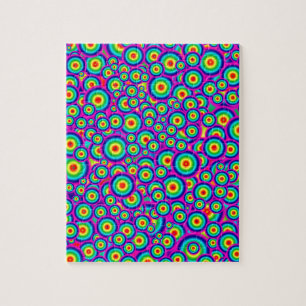 Psychedelische Hippie 60's Print Legpuzzel