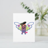 psychedelische hippie engel monster briefkaart (Staand voorkant)