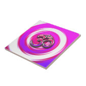 Psychedelische Hippie Stijl Yoga Symbool Tegeltje (Zijkant)