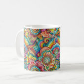 Psychedelische Hippie Swirl Mok (Voorkant links)