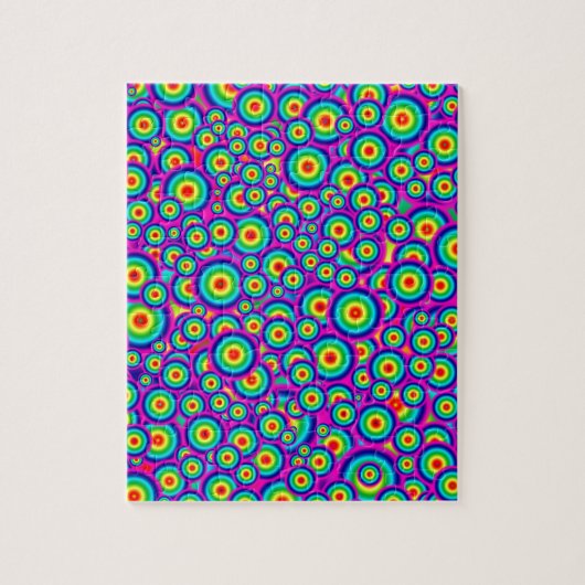 Psychedelische Hippy 60's Print Legpuzzel (Verticaal)