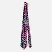 Psychedelische honingraatpatroon novelty halsdoek stropdas (Voorkant)