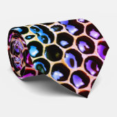 Psychedelische honingraatpatroon novelty halsdoek stropdas (Opgerold)
