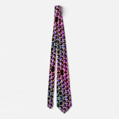 Psychedelische honingraatpatroon novelty halsdoek stropdas (Achterkant)