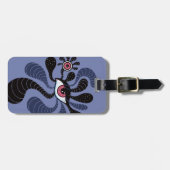 Psychedelische Hypnotische Kunst Griezelige Dubbel Bagagelabel (Voorkant horizontaal)