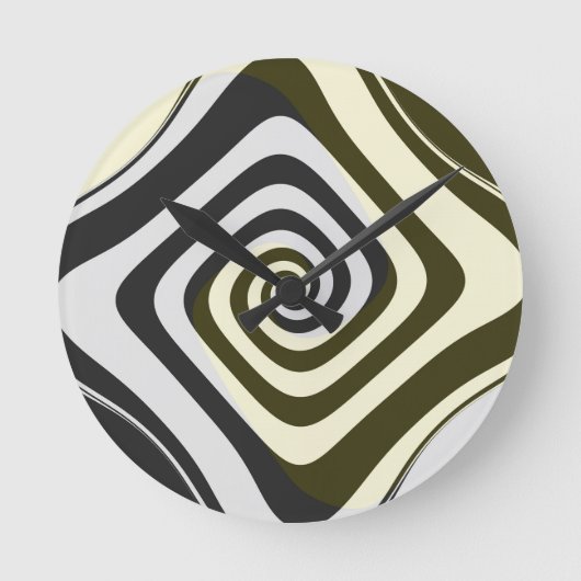 Psychedelische hypnotische swirl ronde klok (Voorkant)