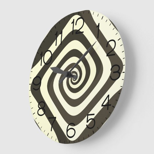 Psychedelische hypnotische wervelfractale kunst grote klok (Hoek)
