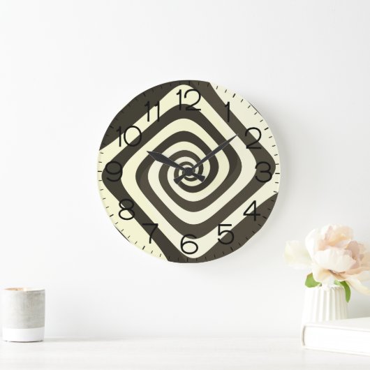 Psychedelische hypnotische wervelfractale kunst grote klok (Huis)