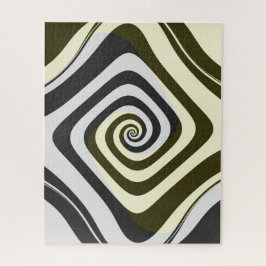 Psychedelische hypnotische wervelgroovy fractale k legpuzzel