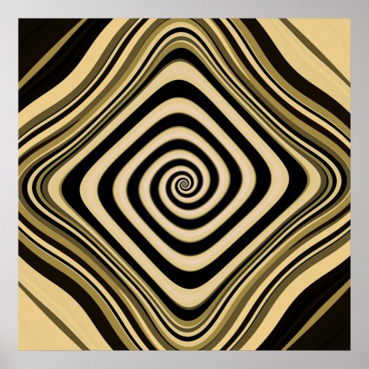 Psychedelische Hypnotische Wervelvortex Helix Spir Poster (Voorkant)