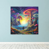 Psychedelische illustratie canvas afdruk (Insitu (Houten vloer))