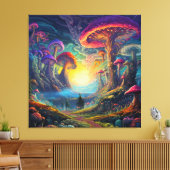 Psychedelische illustratie canvas afdruk (Insitu (Woonkamer))