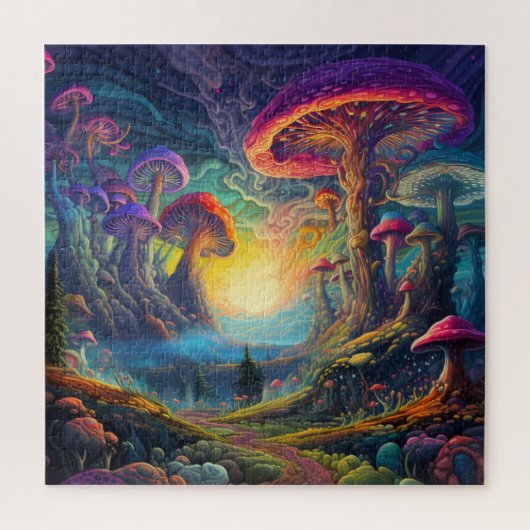 Psychedelische illustratie legpuzzel (Verticaal)