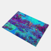 Psychedelische Impressionistische Blauwe Tuin Land Deurmat (Schuin)