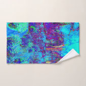 Psychedelische Impressionistische Blauwe Tuin Land Handdoek (Handdoek)